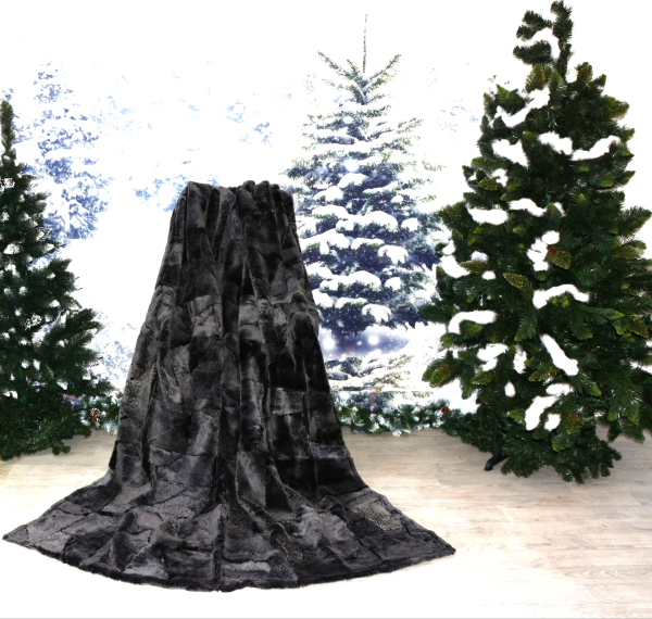 Geschenktipp Echt Lammfelldecke Anthrazit